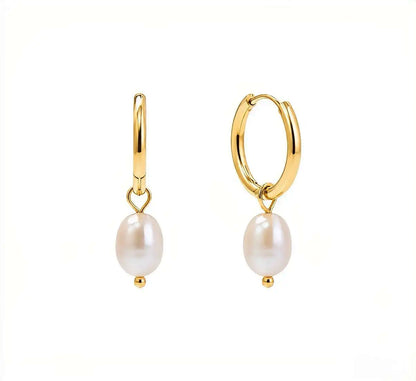 Luna Pearl Hoops